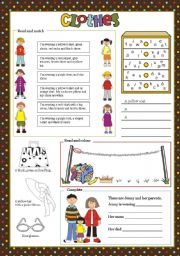 English Worksheet: CLOTHES