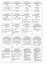 English Worksheet: Grammar and vocabulary review