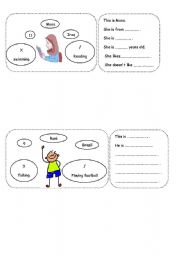 English worksheet: read and complete