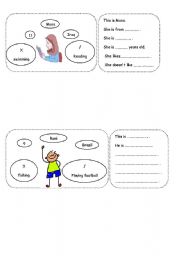 English Worksheet: read and complete