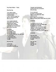 English Worksheet: Hey Soul Sister - Train