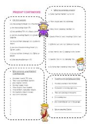 English Worksheet: Present Continuous