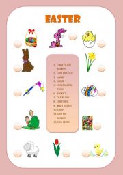 English Worksheet: easter match