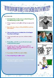 English Worksheet: crazy teacher