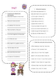 English Worksheet: PAST SIMPLE