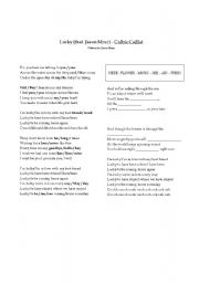 English Worksheet: LUCKY - Colbie Caillat feat. Jason Mraz