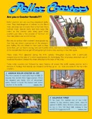English Worksheet: ARE YOU A COASTER FANATIC?