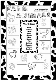 English Worksheet: Farm Animals