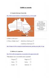 English Worksheet: Wildlife in Australia