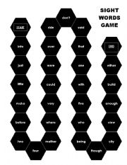 English worksheet: Sight Word Game 11