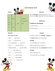 English Worksheet: Have/Has