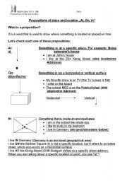 Prepositions at, on, in