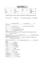 English Worksheet: like/love/dont like/hate