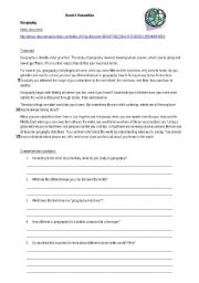 English Worksheet: what is geography