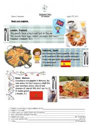 English Worksheet: Food
