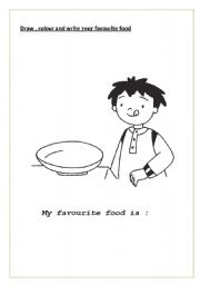 English Worksheet: my favourite food
