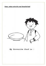 English worksheet: my favourite food