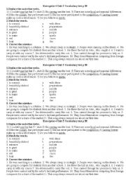 English worksheet: Enterprise 4 vocabulary test 