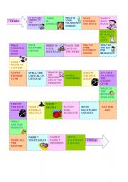 English Worksheet: boardgame