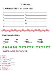 English worksheet: Months