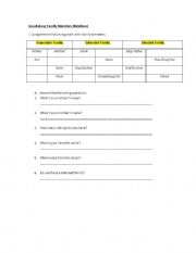 English Worksheet: Family Members