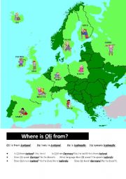 English Worksheet: Where is Oli from?