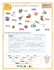 English Worksheet: VERBS IN PAST-Regular and Irregular-