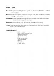 English worksheet: Past simple