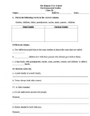 English worksheet:  FAMILY