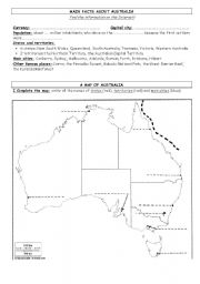 English Worksheet: AUSTRALIA WEBQUEST