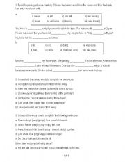 English worksheet: English Grammar 