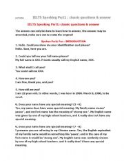 English Worksheet: ielts speaking