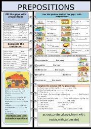 English Worksheet: Prepositions