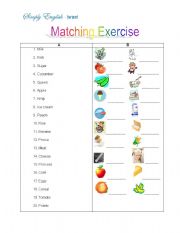 English worksheet: Matching Exercise
