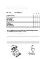 English worksheet: PAST SIMPLE 