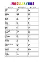 Irregular verbs