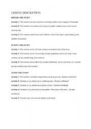 English worksheet: lesson description