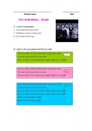 English Worksheet: Song Hey Soul Sister