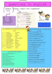 English Worksheet: Questions in English