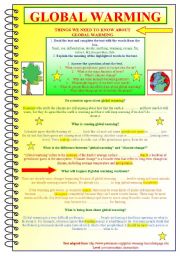 English Worksheet: Global Warming