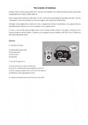 English worksheet: The inventor of Walkman