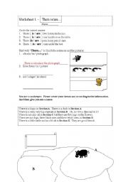 English Worksheet: There is/are