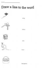 English Worksheet: Begin K sound