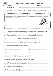 English worksheet: test