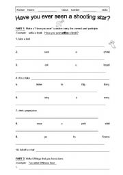 English worksheet: Have you ever __________? Practice with past participles