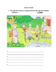 English Worksheet: Present Be+ing