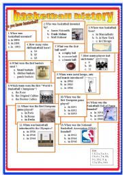 English Worksheet: basketball history