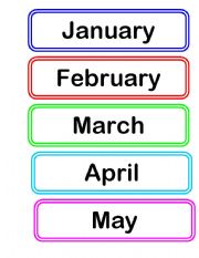 English Worksheet: month