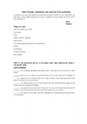 English worksheet: FOOD