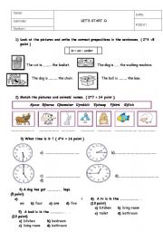 English Worksheet: Quiz for 4th grades